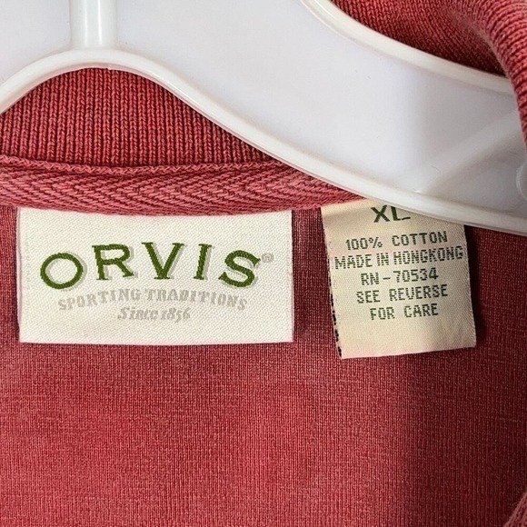 Orvis Shirt Mens Extra Large Polo Metal Buttons Broken In Worn Fishing Camping